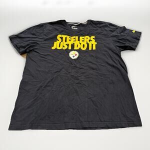 Nike Mens Black NFL Pittsburgh “Steelers Just Do It” T-shirt Size XXL